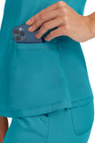 HH Works by Healing Hands Monica Women's 4-Pocket STRETCH V-Neck Scrub Top