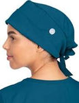 Healing Hands Bouffant Scrub Hat with Button