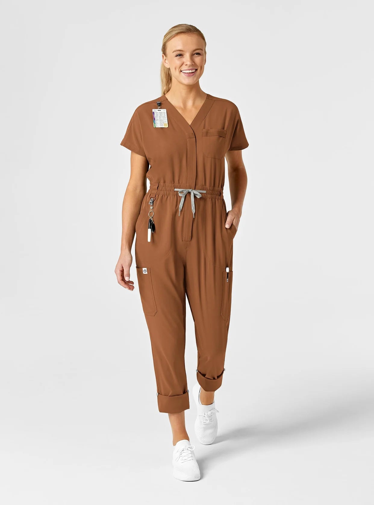 Wonderwink Renew 9-Pocket Zip Front Women's Scrub Jumpsuit, Olive, Jumpsuits  Scrubs Pants From Scrubs And Beyond